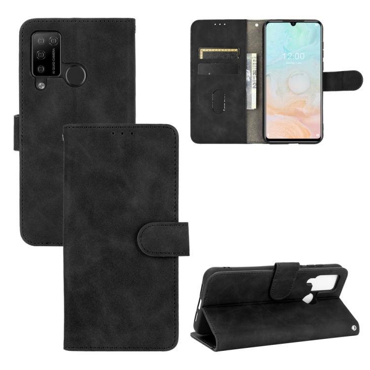 Solid Color Skin Feel Magnetic Buckle Horizontal Flip Calf Texture PU Leather Case with Holder & Card Slots & Wallet