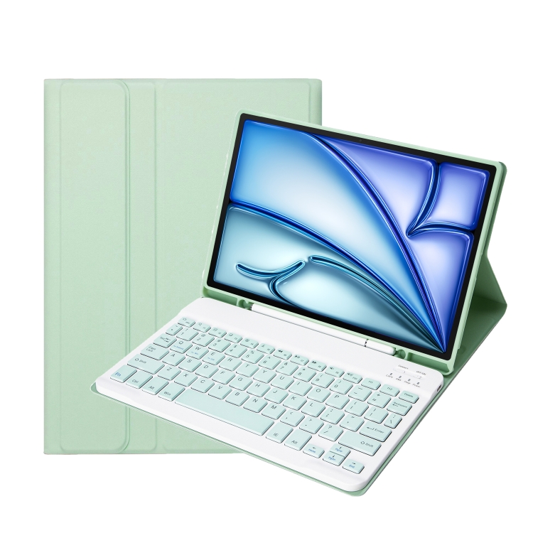For iPad Air 11 2024/Air 4 2020/Air 5 2022 A098B Detachable ABS Ultra-thin Candy Colors Bluetooth Keyboard Protective Case with Stand & Pen Slot