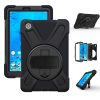 Shockproof Colorful Silicone + PC Protective Case with Holder & Hand Grip Strap & Shoulder Strap