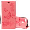 For Huawei  P9 Lite Mini Vintage Embossed Floral Butterfly Pattern Horizontal Flip Leather Case with Card Slot & Holder & Wallet & Lanyard
