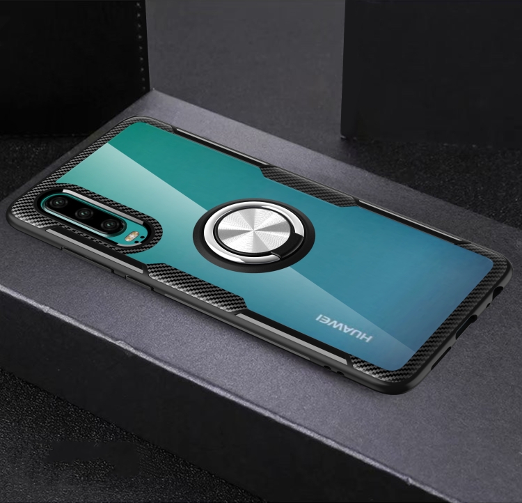 Scratchproof TPU + Acrylic Ring Bracket Protective Case for Huawei P30