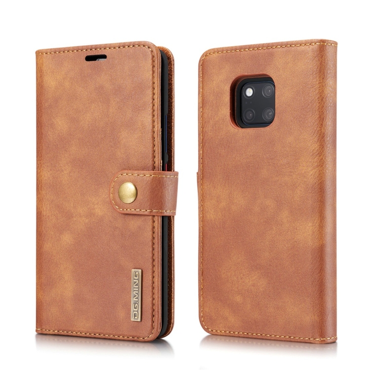 DG.MING Crazy Horse Texture Flip Detachable Magnetic Leather Case for Huawei Mate 20 Pro, with Holder & Card Slots & Wallet