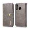 DG.MING Crazy Horse Texture Flip Detachable Magnetic Leather Case for Huawei P30 Lite, with Holder & Card Slots & Wallet