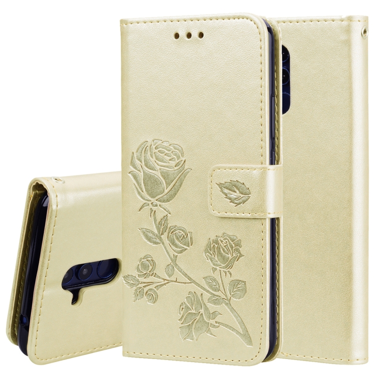 Rose Embossed Horizontal Flip PU Leather Case for Huawei Mate 20 Lite, with Holder & Card Slots & Wallet