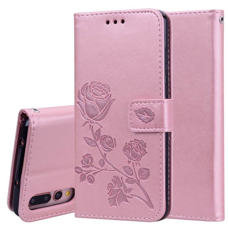 Rose Embossed Horizontal Flip PU Leather Case for Huawei P20 Pro, with Holder & Card Slots & Wallet