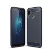 For Huawei P20 Lite Brushed Texture Carbon Fiber Shockproof TPU Protective Back Case