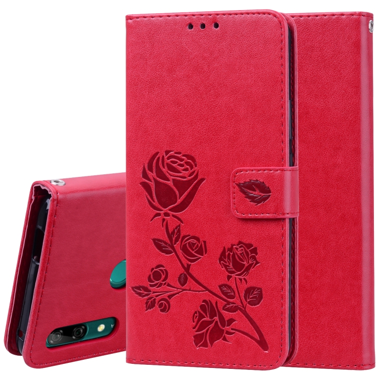 Rose Embossed Horizontal Flip PU Leather Case for Huawei P Smart Z, with Holder & Card Slots & Wallet