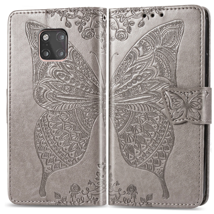 Butterfly Love Flowers Embossing Horizontal Flip Leather Case for Huawei Mate 20 Pro, with Holder & Card Slots & Wallet