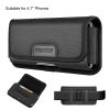 HAWEEL 4.7 inch Nylon Cloth Phone Belt Clip Horizontal Carrying Pouch with Card Slot