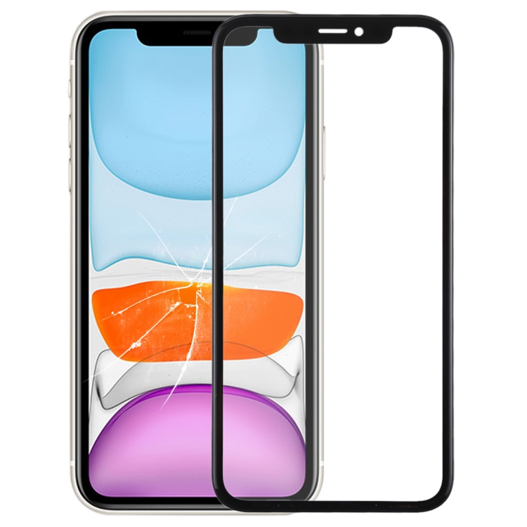 Front Screen Outer Glass Lens with Frame for iPhone 11