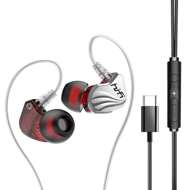 S2000 Type-C / USB-C Interface E-sports Chicken Game Wired Earphone with Wire-controlled Microphone