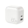 WK WP-U113 GaN 65W Dual USB Fast Charger Power Adapter, US Plug