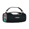 HOPESTAR A6X TWS Portable Outdoor Bluetooth Speaker with Colorful Music Lights, Support Power Bank & Hands-free Call & U Disk & TF Card & 3.5mm AUX