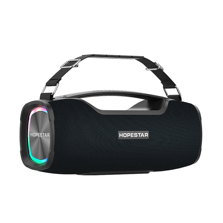 HOPESTAR A6X TWS Portable Outdoor Bluetooth Speaker with Colorful Music Lights, Support Power Bank & Hands-free Call & U Disk & TF Card & 3.5mm AUX