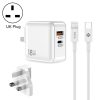 TOTUDESIGN HTY-0902000 Sharp Series Travel Charger Kit, UK Plug