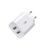 WK WP-U51 2.1A Speed Dual USB Travel Charger Power Adapter, EU Plug