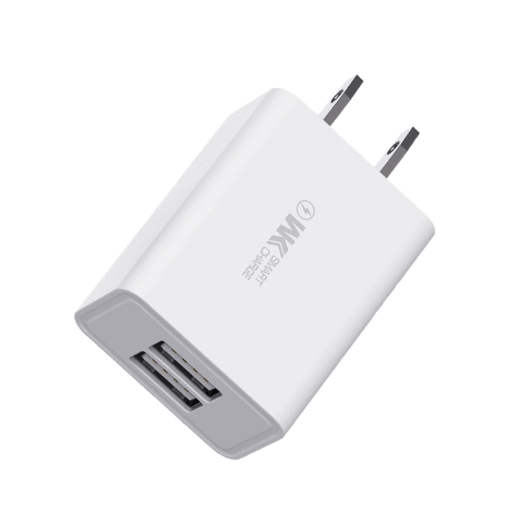 WK WP-U56 2A Dual USB Fast Charging Travel Charger Power Adapter, US Plug