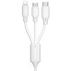WK WDC-103 3A 3 In 1 8 Pin + Micro USB + Type-C / USB-C Fullspeed Pro Charging Data Cable, Length: 1.15m