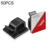 HG2392 50 PCS Desktop Data Cable Organizer Fixing Clip, Gum Type: Acrylic