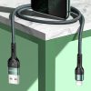 USAMS US-SJ448 U55 2A 8 Pin Aluminum Alloy Weave Charging Cable, Length:1m