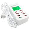 A8 40W 8 Ports USB + QC3.0 Smart Charging Station with Digital Display AC100-240V, US Plug