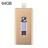 RQW-02 3 in 1 USB 2.0 & 8 Pin & Micro USB 64GB Flash Drive