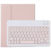 TG11B Detachable Bluetooth Pink Keyboard + Microfiber Leather Tablet Case for iPad Pro 11 inch (2020), with Pen Slot & Holder