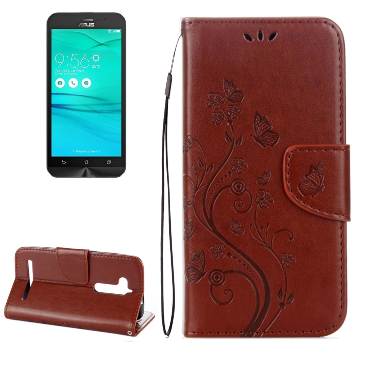 Pressed Flowers Pattern Horizontal Flip Leather Case with Holder & Card Slots & Wallet for For ASUS Zenfone Go ZB500KL