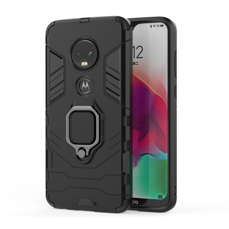 PC + TPU Shockproof Protective Case for Motorola Moto G7, with Magnetic Ring Holder