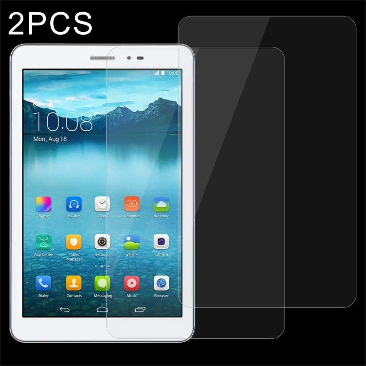 2 PCS 8 inch Universal 0.4mm 9H Surface Hardness Tempered Glass Screen Protector