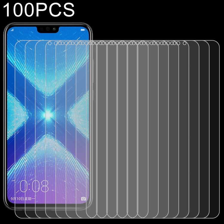 100 PCS 0.26mm 9H 2.5D Explosion-proof Tempered Glass Film for Huawei Honor 8X