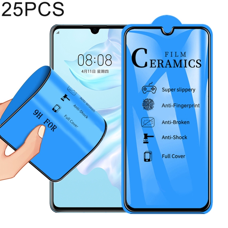 25 PCS 2.5D Full Glue Full Cover Ceramics Film for Huawei P30