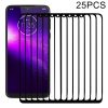 For Motorola One Macro 25 PCS Full Glue Full Screen Tempered Glass Film