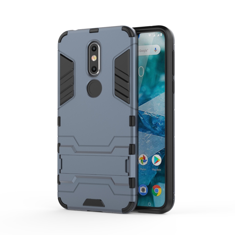 Shockproof PC + TPU Case for Nokia 7.1, with Holder