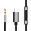 TA131-R1 USB-C / Type-C Male to 3.5mm AUX Male Earphone Adapter Cable with Wire Control, Cable Length: 1.2m
