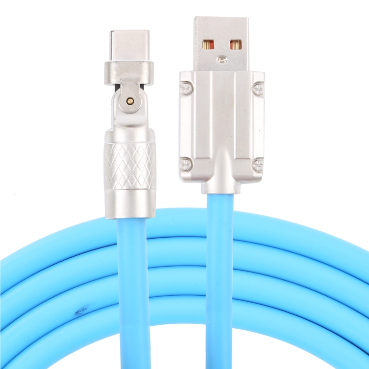 Mech Series 6A 120W USB to Type-C 180-degree Metal Plug Fast Charging Cable, Length: 1.2m