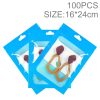 100pcs 16×24cm HD Transparent Window Phone Case Decoration Sealed Bag
