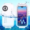 PULUZ PULUZ 40m/130ft Waterproof Diving Case for Huawei P20, Photo Video Taking Underwater Housing Cover