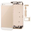 Full Housing Alloy Back Cover with Mute Button + Power Button + Volume Button + Nano SIM Card Tray for iPhone 5S