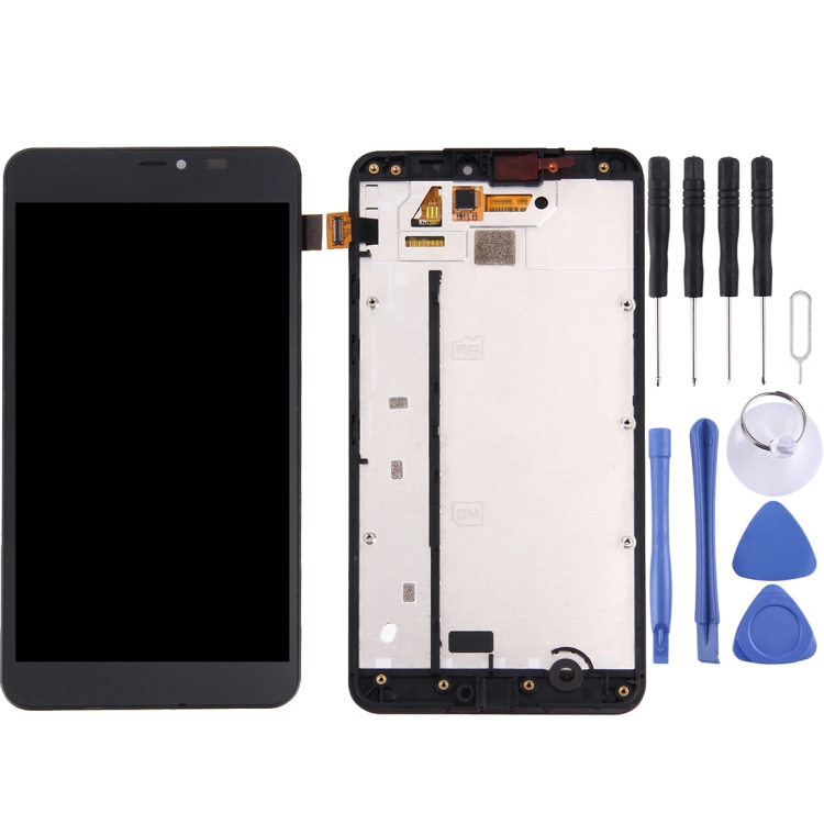 LCD Screen and Digitizer Full Assembly with Frame for Microsoft Lumia 640 XL