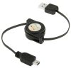 USB Retractable Data & Charger Cable for Motorola V3 / Mobile Phone / MP3 / MP4 / Digital Camera / GPS, Length: 10cm (Can be Extended to 80cm),  Black