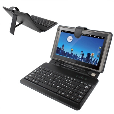 10 inch Universal Tablet PC Leather Tablet Case with USB Plastic Keyboard