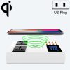 YC-CDA10W 10W Multi Port USB Intelligent Digital Display Fast Charging Wireless Charger, UK Plug