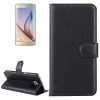 For Galaxy S6 / G920 Litchi Texture Horizontal Flip Leather Case with Holder & Card Slots & Wallet
