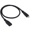 50cm USB-C / Type-C 3.1 Male to USB-C / Type-C Female Connector Adapter Cable