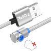 TOPK AM30 1m 2.4A Max USB to 90 Degree Elbow Magnetic Charging Cable with LED Indicator, No Plug