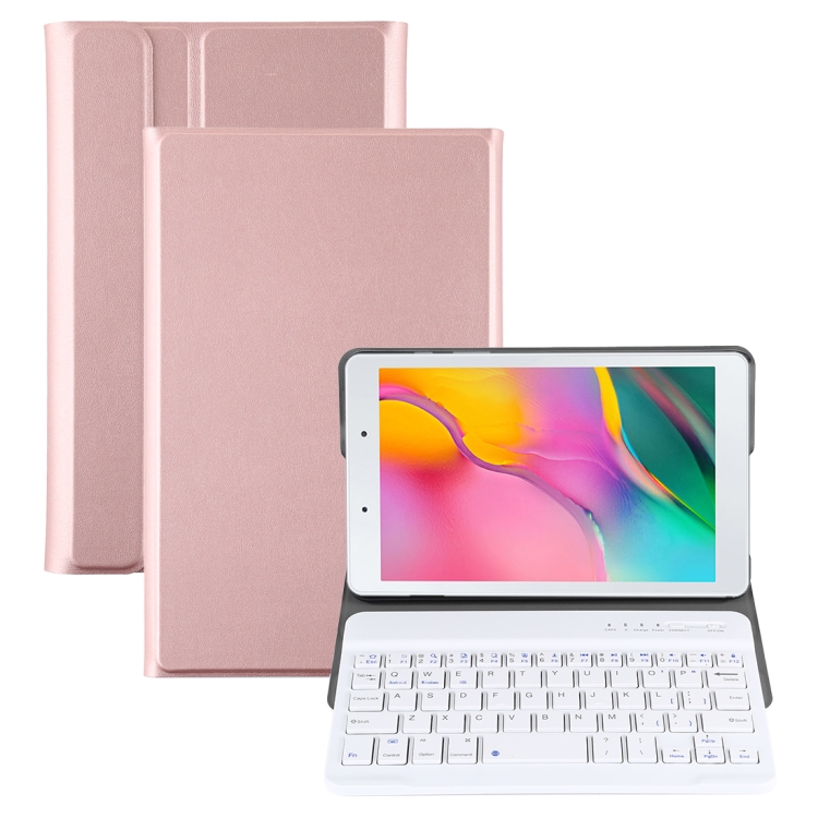 Ultra-thin Detachable Magnetic Bluetooth Keyboard Leather Tablet Case for Galaxy Tab A 8.0 2019 P200 / P205, with Holder