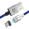 FLOVEME 1m 2A Output 360 Degrees Casual USB to Micro USB Magnetic Charging Cable, Built-in Blue LED Indicator