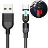 1m 2A Output USB to Micro USB Nylon Braided Rotate Magnetic Charging Cable