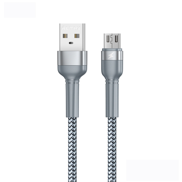 REMAX RC-124m 1m 2.4A USB to Micro USB Aluminum Alloy Braid Fast Charging Data Cable